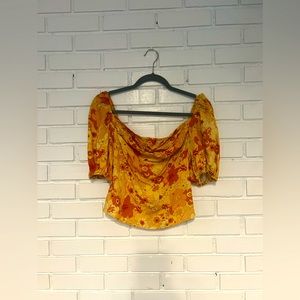 Off-Shoulder Floral Blouse